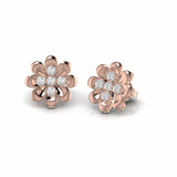 0.35 Carat Natural Diamond Floral stud Earrings