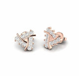 0.63 Carat Natural Diamond Designer Stud Earrings