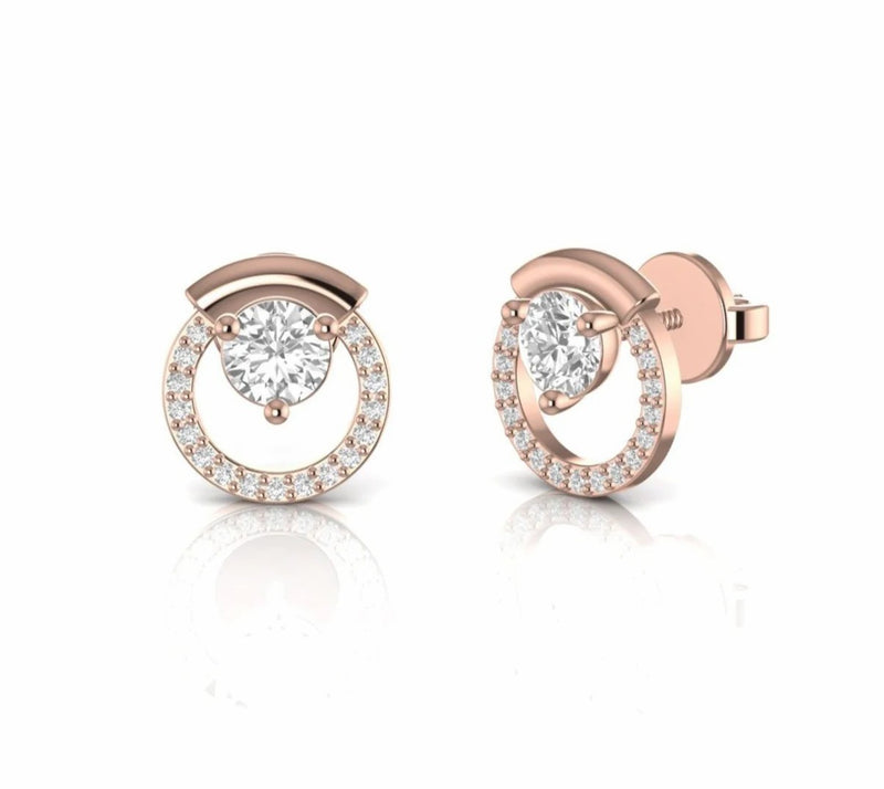 0.60 Carat Minimalist Natural Diamond Stud Earrings