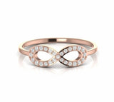 Round Natural Diamond Infinity Wedding Ring