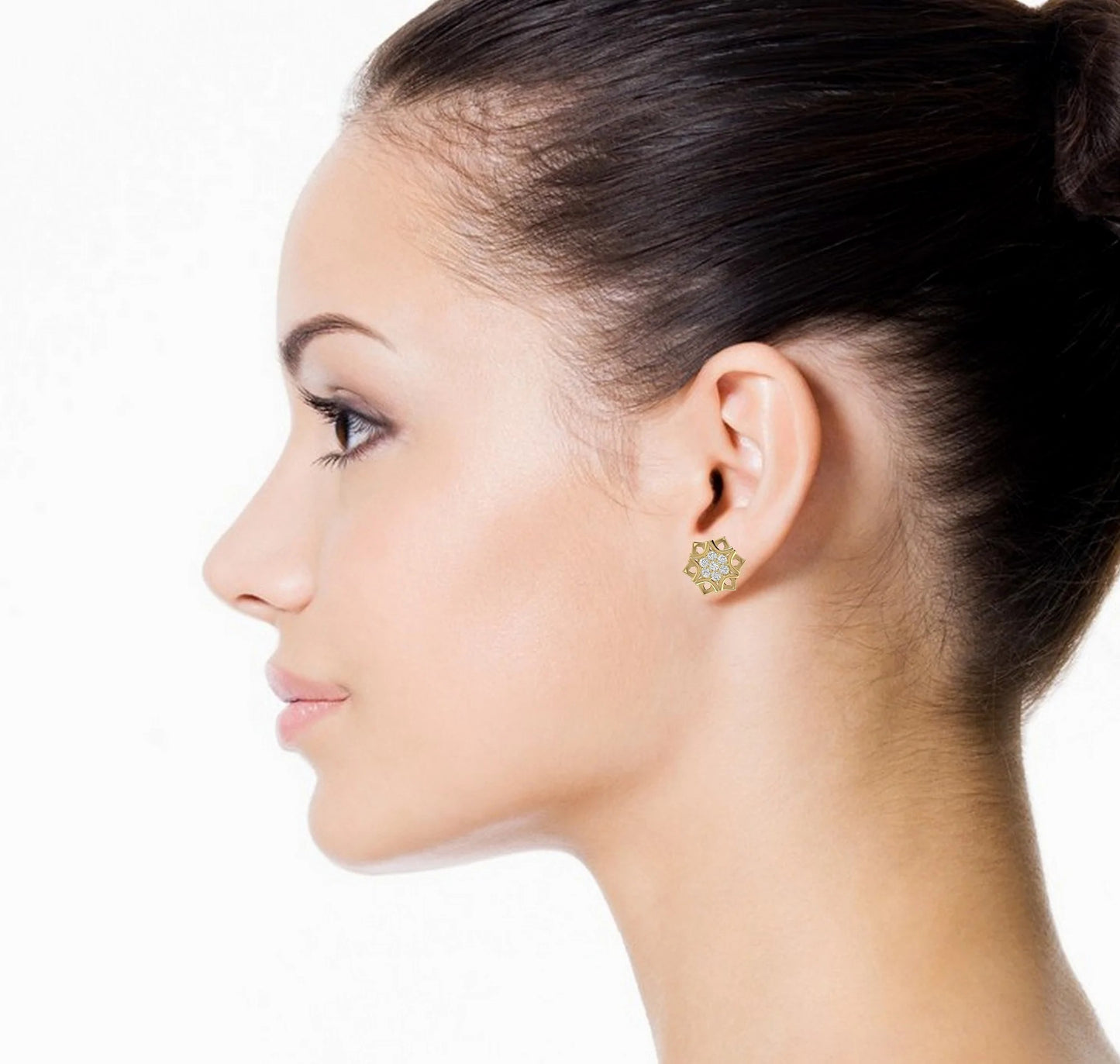 0.25 Carat Natural Diamond Designer Stud Earrings
