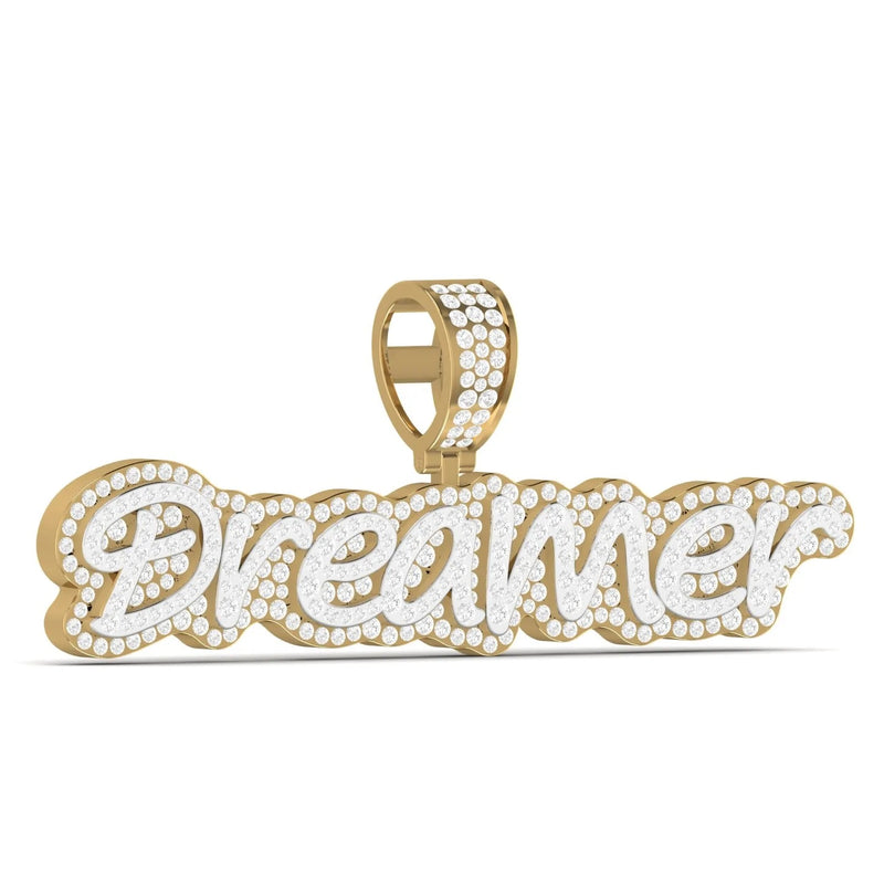 Natural Diamond 2.61 CT "Dreamer" Hip Hop Personalized Pendant