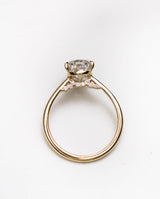 2.35 Carat Hybrid Pear Cut Natural Diamond Gold Ring