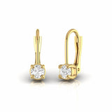 0.44 Carat Natural Diamond Designer Huggie Earrings