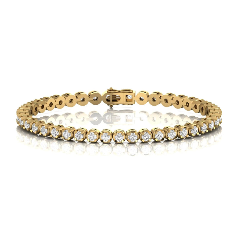 4.53 Carat Round Natural Tennis Bracelet