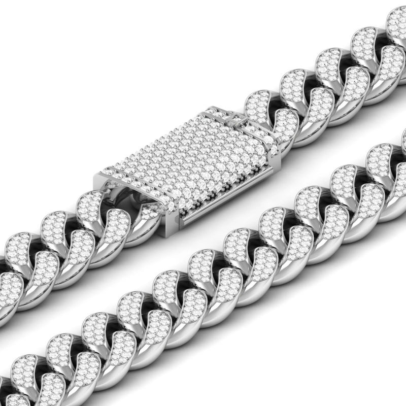 Natural Diamond 8.24 Carat Hip Hop Cuban Bracelet in Solid Gold Fine Jewelry for Men